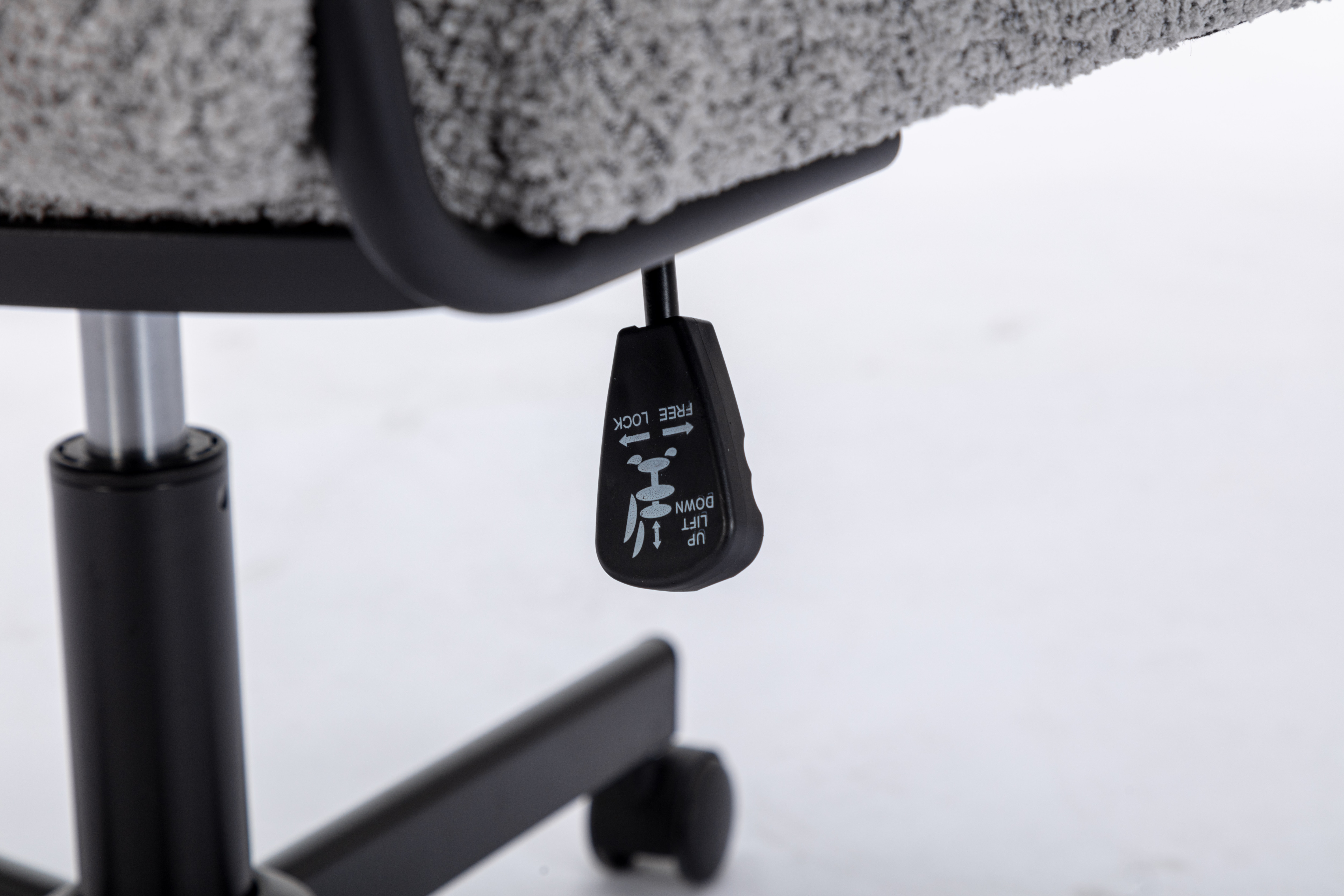 Criss Cross Legged Office Desk Chair With Wheels, Modern Armless Desk Chair With Wide Seat, Home Office Chairs For Work, Meditation, Vanity,Grey_voghion.com